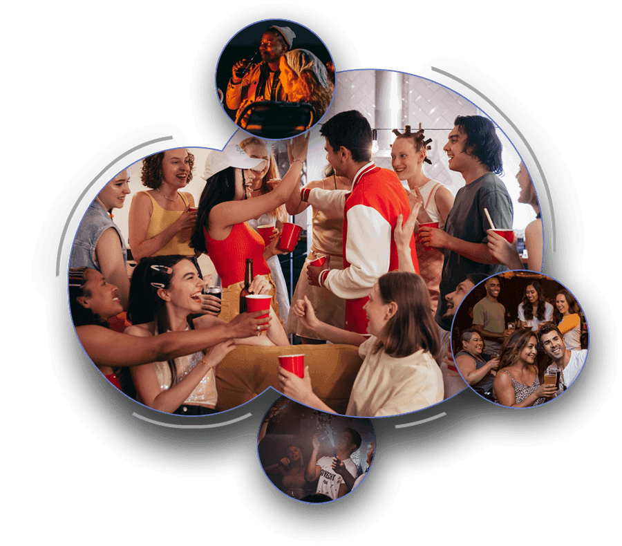 Friends enjoying drinks delivered by Liquor Quicker